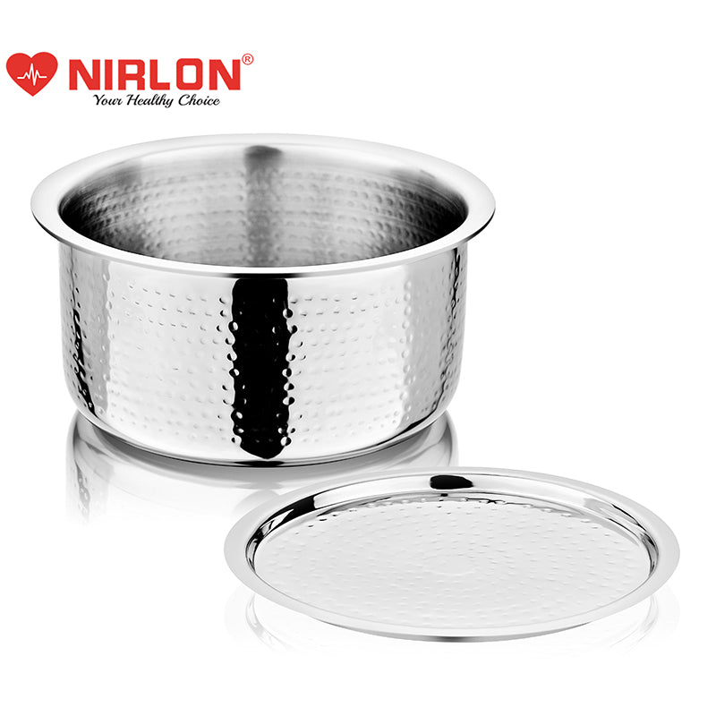 Nirlon Stainless Steel Pateela With Lid - 1000 mL/6 Inches media 4