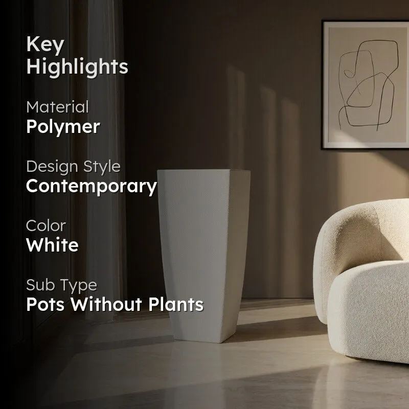 Obsidian Bloom Planter - White media 2
