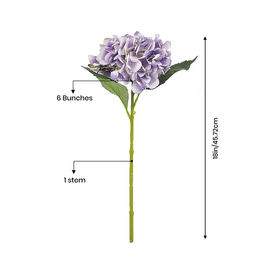 Hydrangea Artificial Flower - Set Of Two media 8