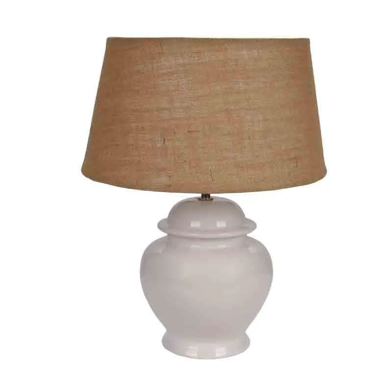 Vienna Ceramic Table Lamp - Brown,White media 3