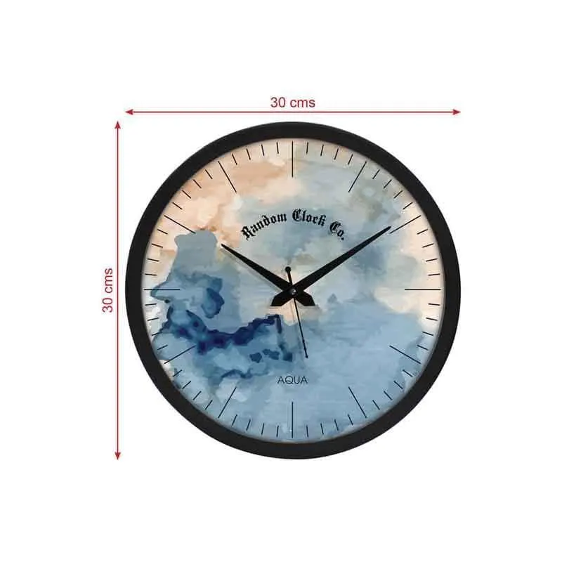 Watercolors Wall Clock - Blue media 6
