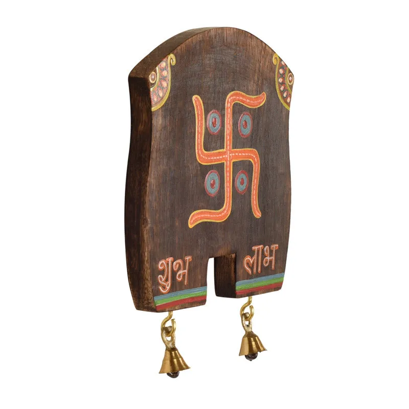Swastika Mangal Handcrafted Wooden Wall Accent media 5