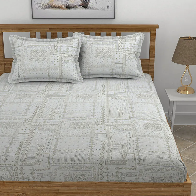 Mathieu Cotton Bedsheet (Beige) - 210 TC media 3