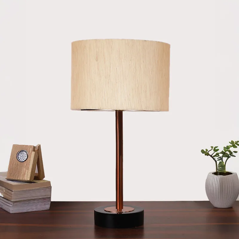 Cotin I Rodin Wooden Table Lamp - OffWhite,Copper,Black media 3