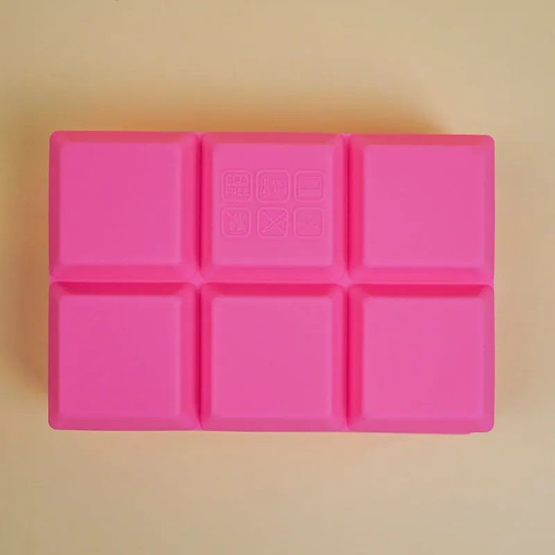 Geometric Silicone 6-Cube Ice Mould - Pink media 5