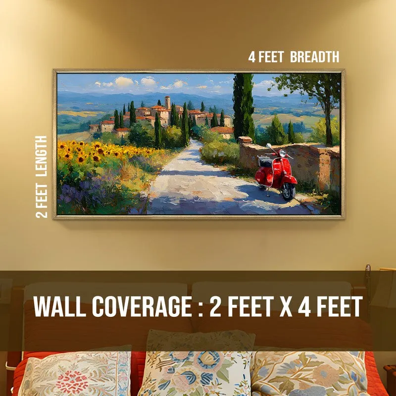 Sunflower Road Canvas Wall Painting With Frame media 8