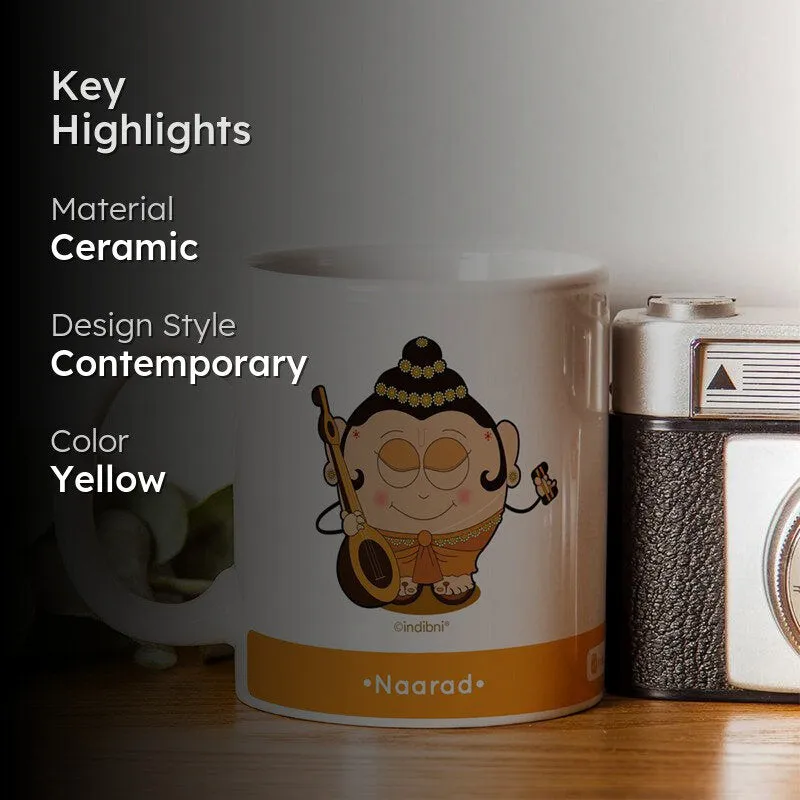 Whimsy Cute Naarad Ceramic Coffee Mug - 300 mL media 2