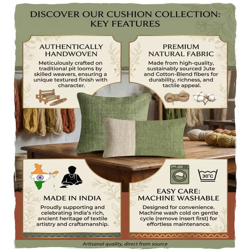Colorblocked Cotton Cushion Cover - Set of Two media 7