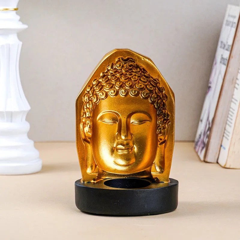 Aura of Calm Buddha Showpiece - Gold media 5