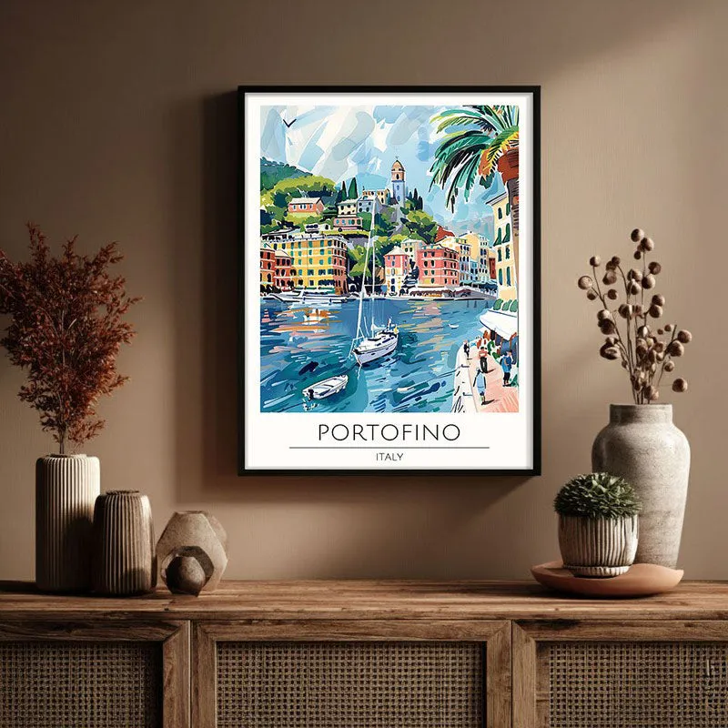 Vintage Portofino Framed Canvas Wall Painting media 3