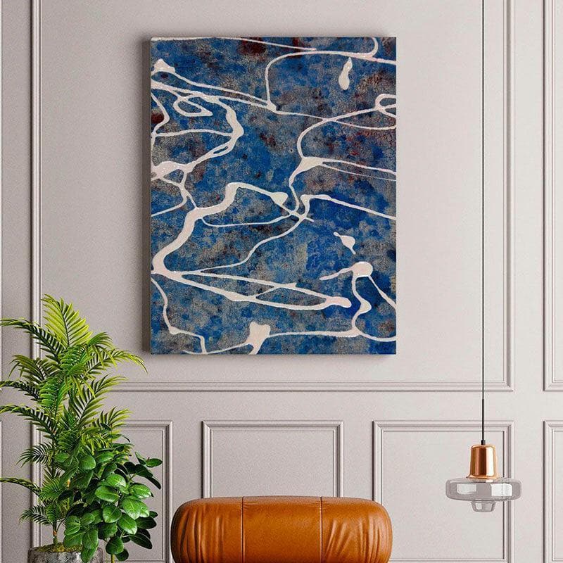 Line Flow Abstract Canvas Wall Painting - Gallery Wrap