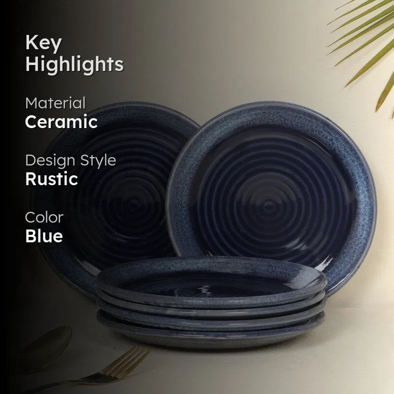 Ceramic Quarter Plate (Dark Blue) - Set Of Six media 2