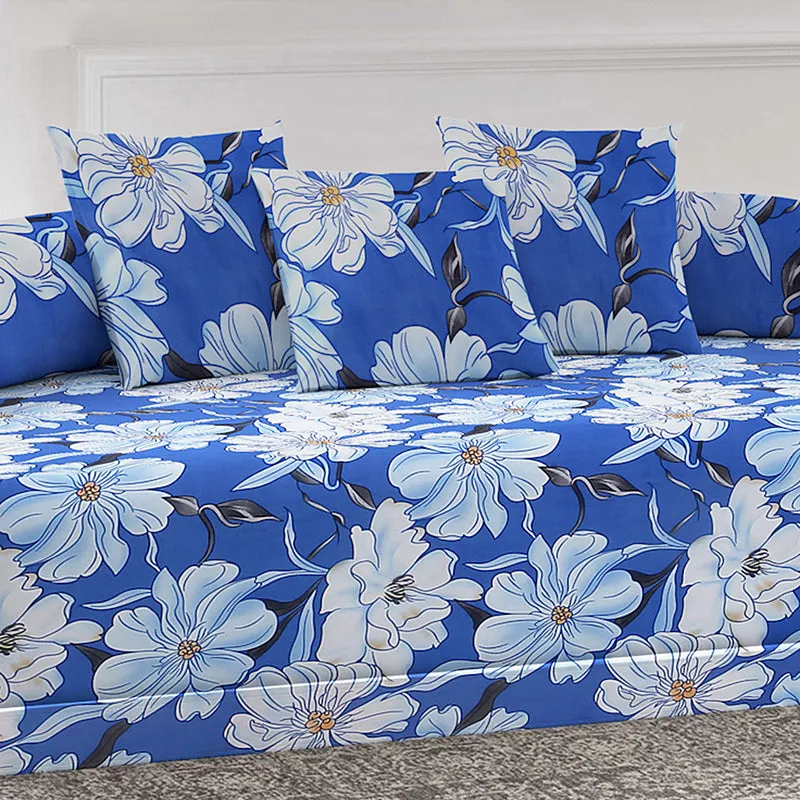 Bloom in Blue Diwan Set - Six Piece Set media 3
