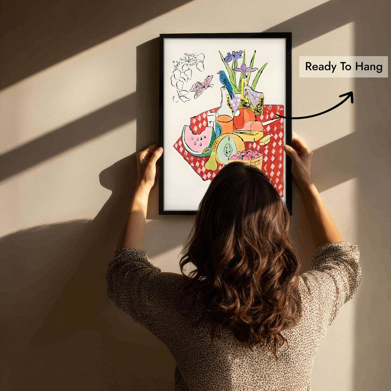 Savory Scene Archival Canvas Wall Art - Black media 6
