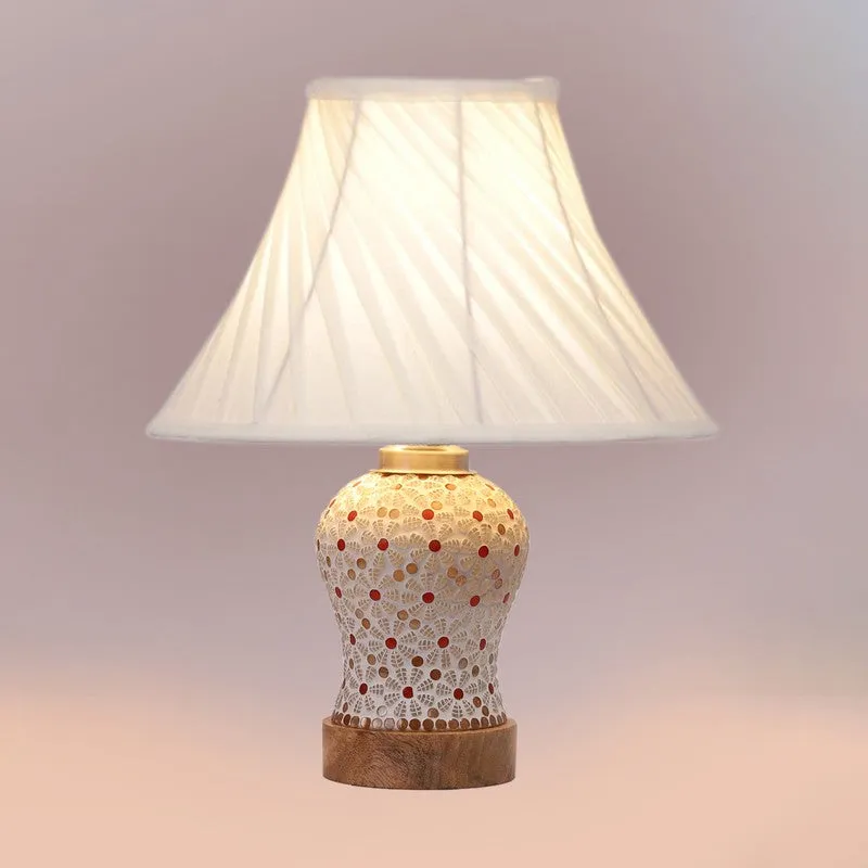 Harmyra I Pleated Wooden Table Lamp - Multicolor media 6