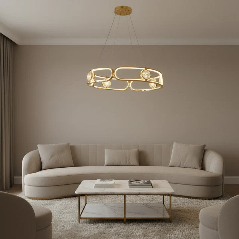 Celestial Loops Metal LED Ceiling Lamp media 4