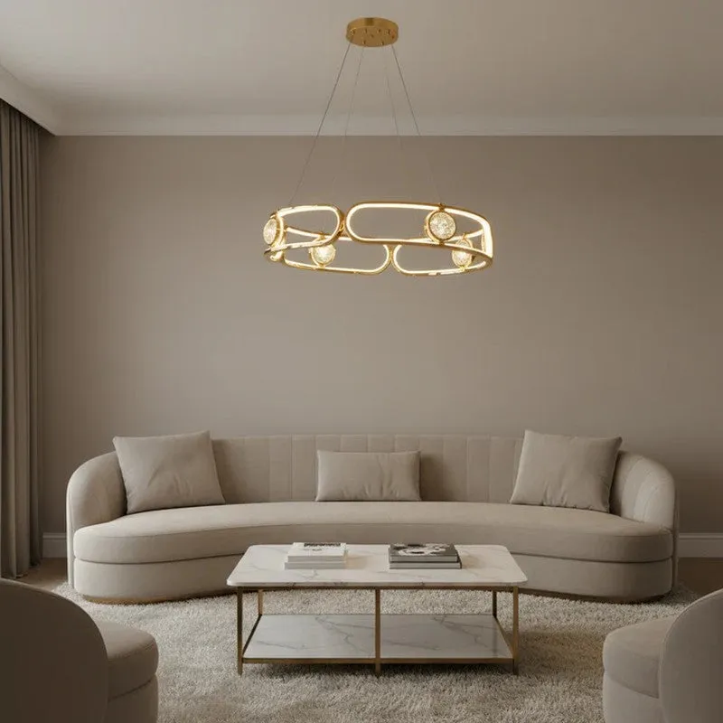 Celestial Loops Metal LED Ceiling Lamp media 4
