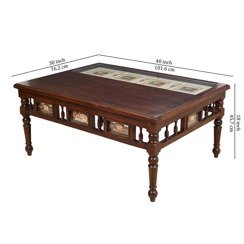 Sumer Teak Wood Center Table media 7
