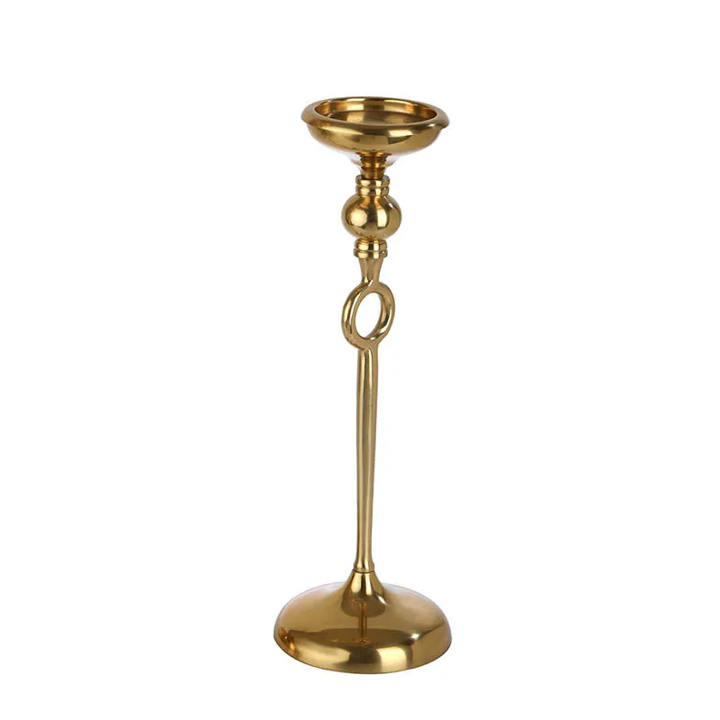 Luna Pillar Candle Holder (Gold) - Small media 5