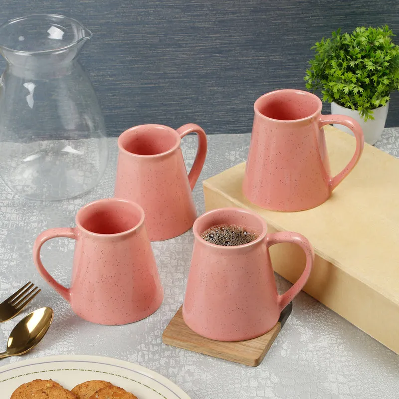 Mocha Ceramic,Stoneware Coffee Mug (300 mL Each) - Set Of Four media 1