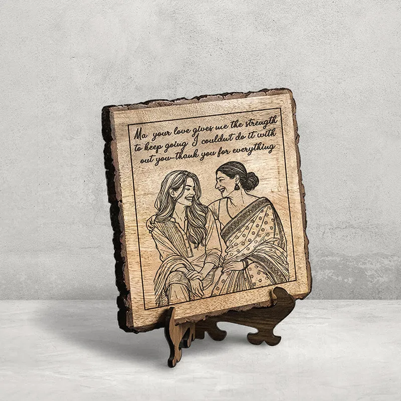 Your Love Gives Me Strength Wood Showpiece - Square media 3