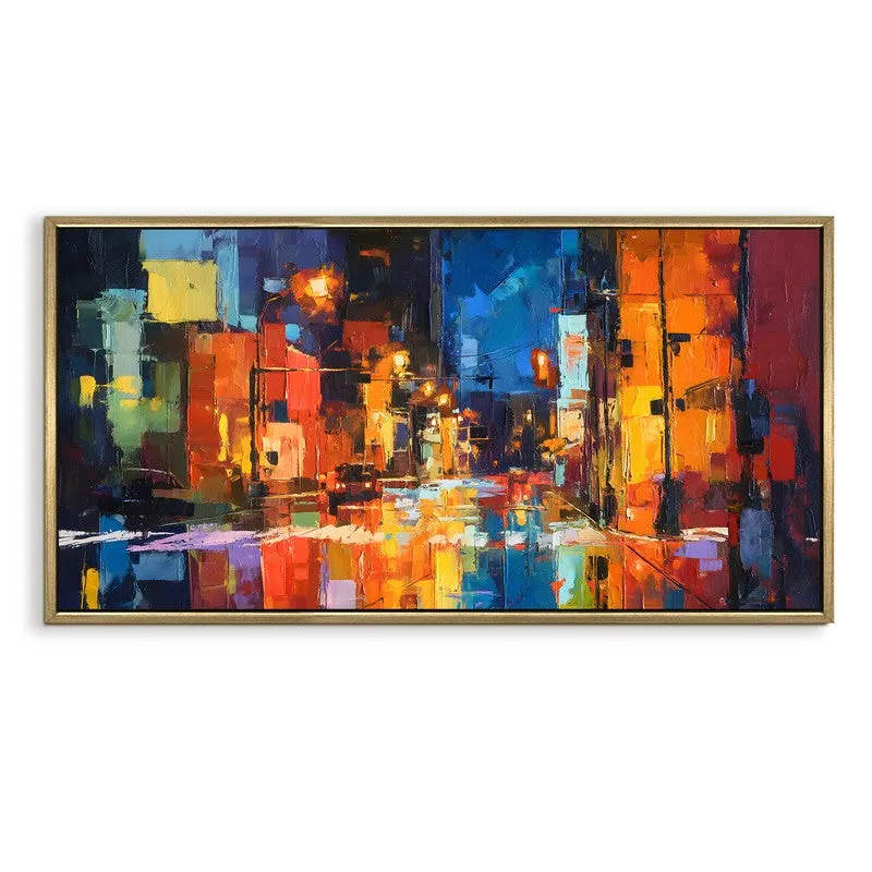 Midnight Streets Canvas Wall Painting With Frame media 3