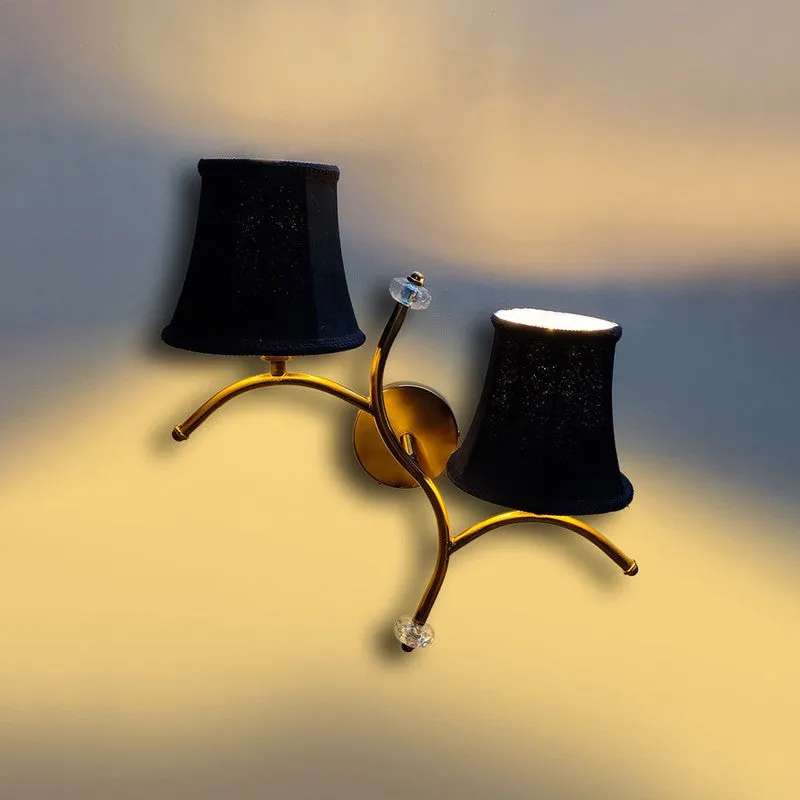 Aurelume Twin Cotton Wall Lamp - Black media 5
