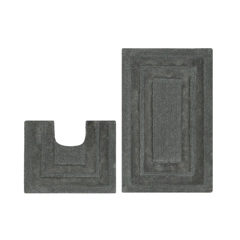 Aqualoom Anti skid Bath Mat (Gery) - Set Of Two media 4