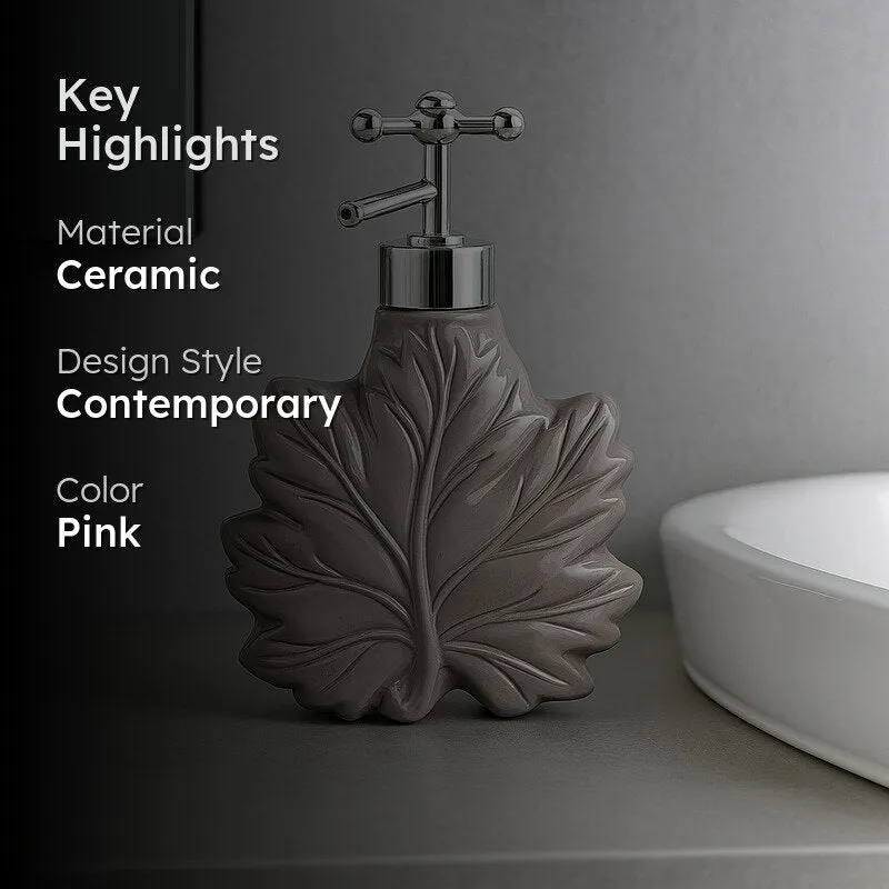 Maple Leaf Basin Soap Dispenser - Pink media 2