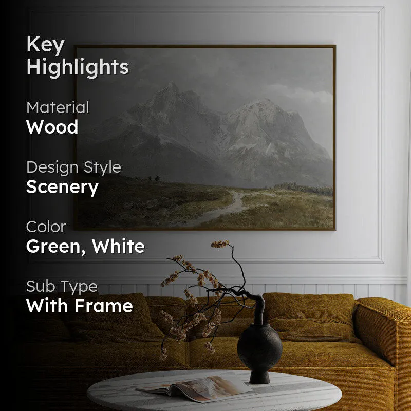 Alpine Roads Wood Wall Art With Frame - Black media 2