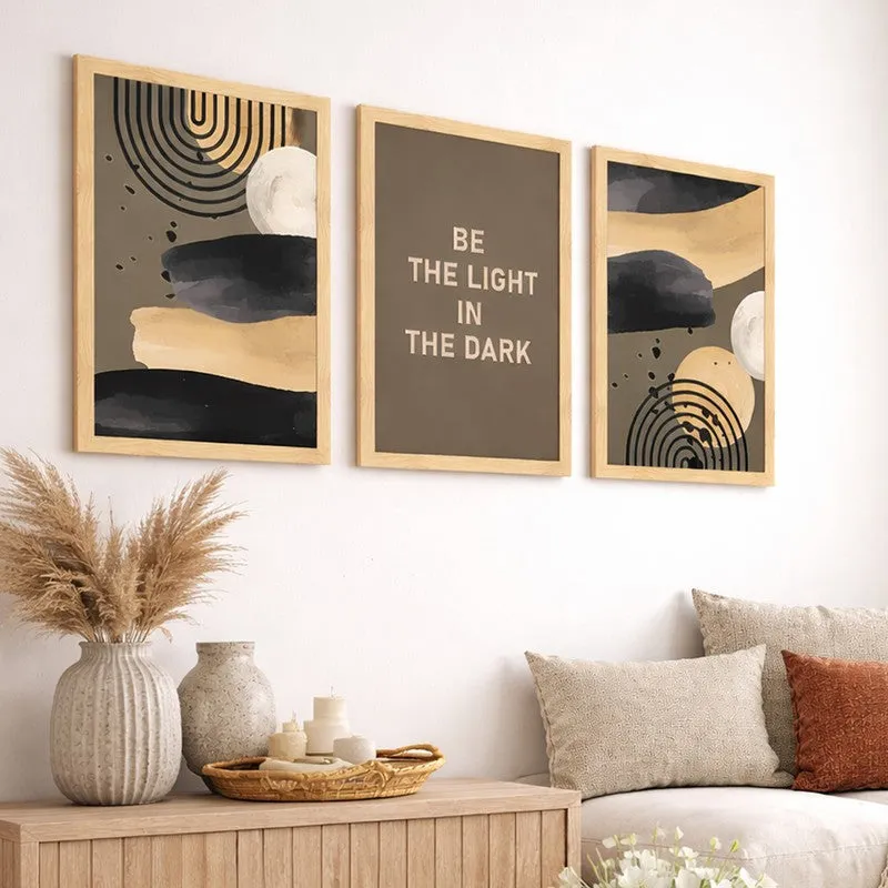 Be The Light Abtract Wall Art - Set Of Three media 3