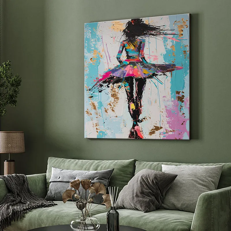 Dancer Abstract Wall Painting media 4