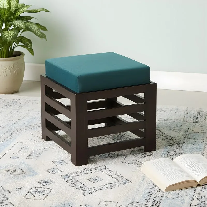 Virox Sheesham Wooden Bench with Cushions (Blue) - Four Piece Set media 4