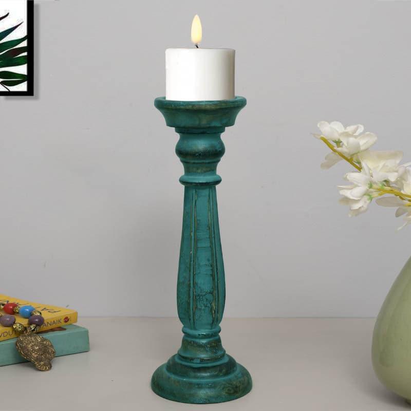 Oceane Wooden Candle Stand - Tall