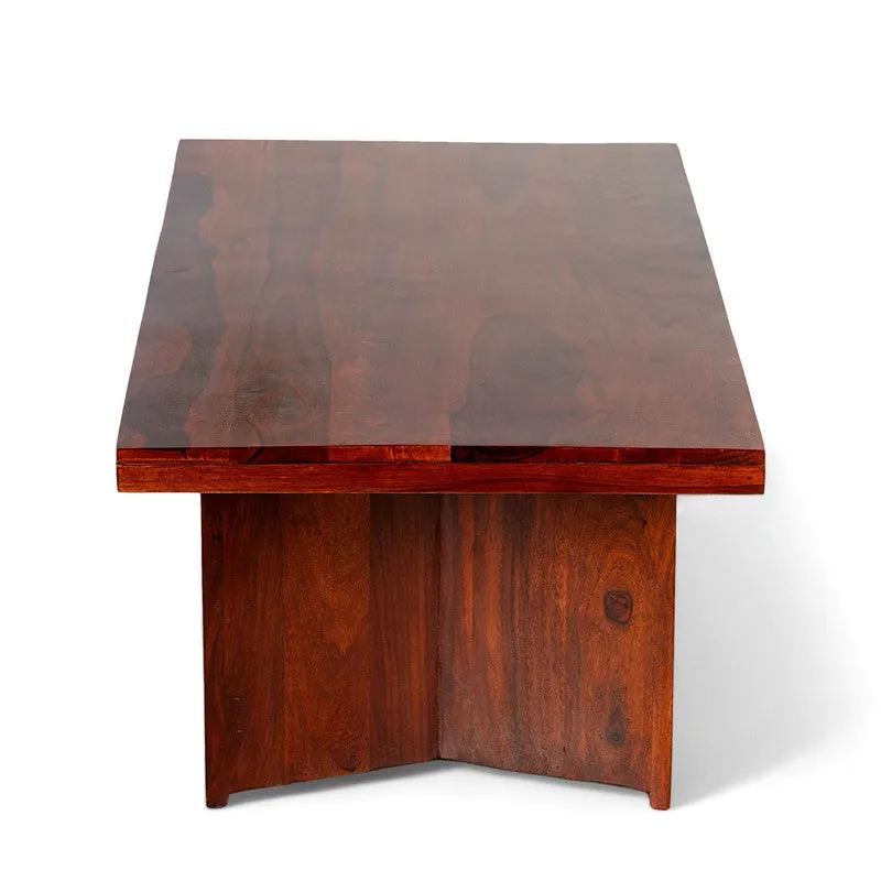 Avenox Sheesham Wooden Center Table - Red media 6