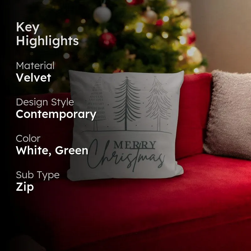 Sleek Noel Velvet Christmas Cushion Cover media 2