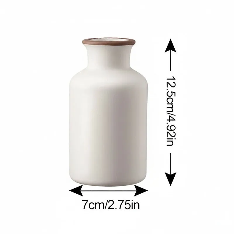 Warm Neutral Ceramic Vase - White media 7