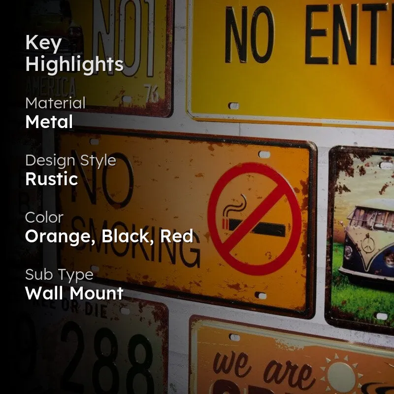 No Smoking Metal Wall Accent media 2