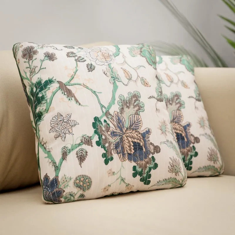 Petal Haven Cotton Cushion Covers - Set Of Two media 4