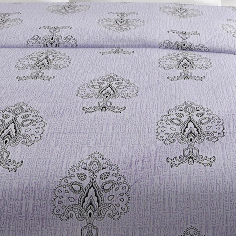 Swayam Wonder Spread Cotton Bedsheet (Grey) - 200 TC media 3