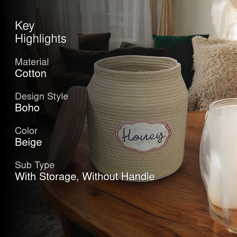 Honey Pot Cotton Storage Basket media 2