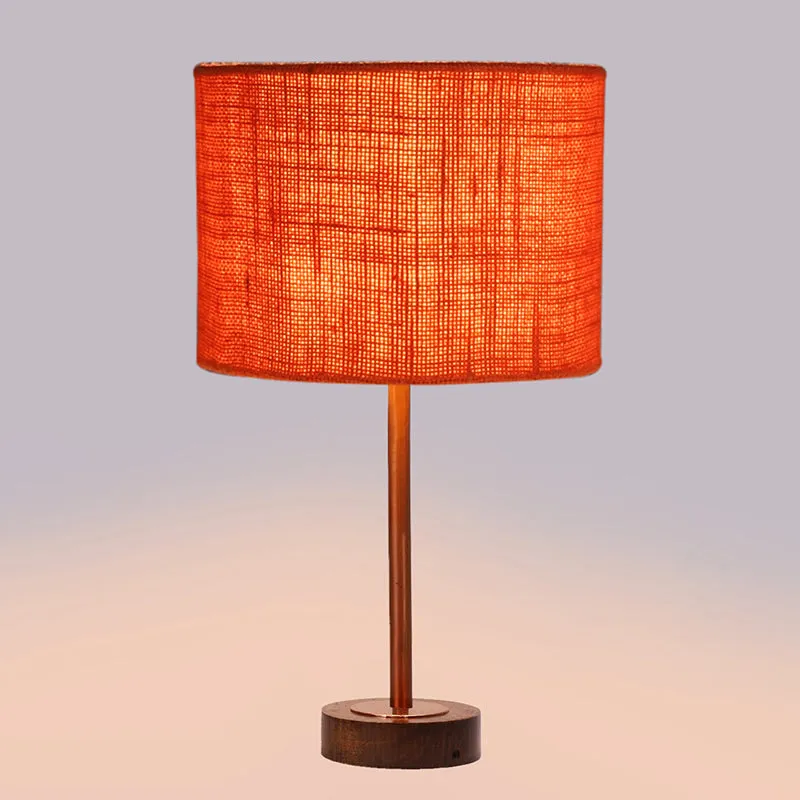 Sienna I Rodin Wooden Table Lamp - Orange,Copper,Brown media 5