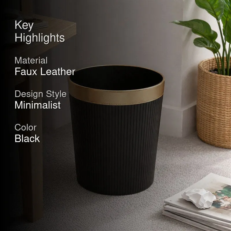 AarviDecor UrbanClean Faux Leather Dustbin media 2