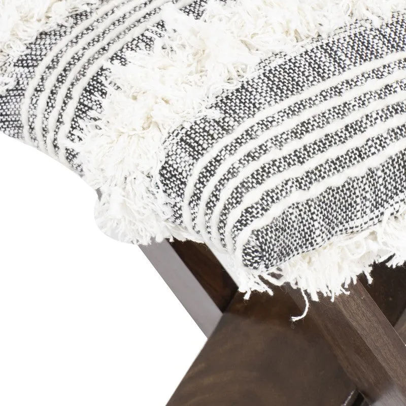 Gavro Sheesham Wooden Bench - Grey media 6