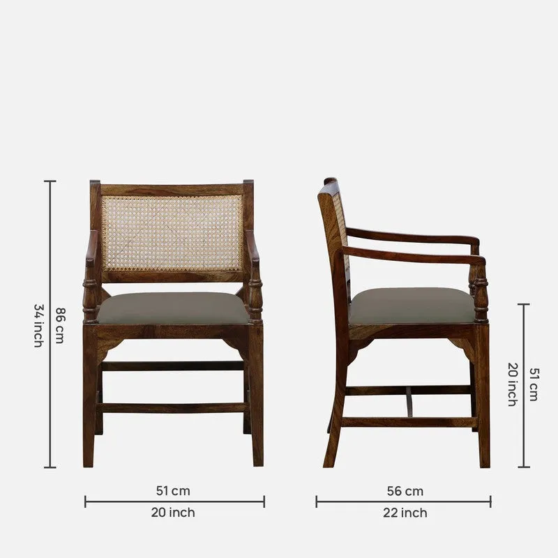 Stackon Rose Wood Accent Chair - Grey media 13