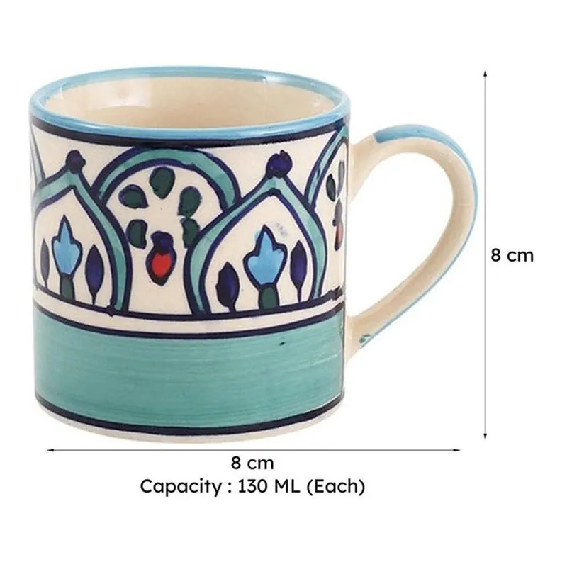 Medina Ceramic Tea Cup (130 mL Each) - Set of Six media 8