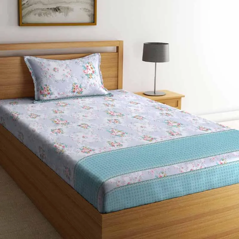 Le Bouquet Printed Bedsheet - 150 GSM media 1