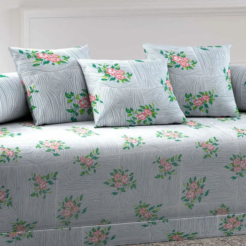 Posara Printed Diwan Set - Six Piece Set media 4