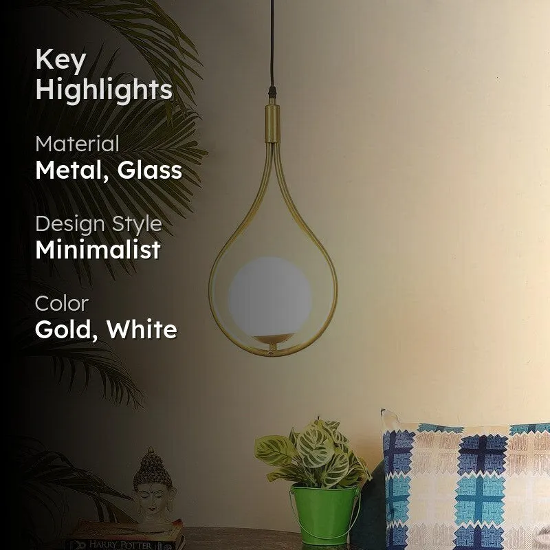 Haku Moon Metal Ceiling Lamp - Gold media 2