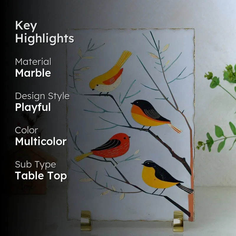 Songbirds on Branchline Marble Showpiece media 2